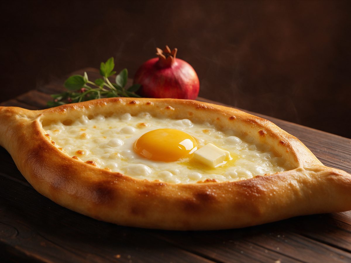 Adjaruli Khachapuri · Georgian food in Vancouver, Deda